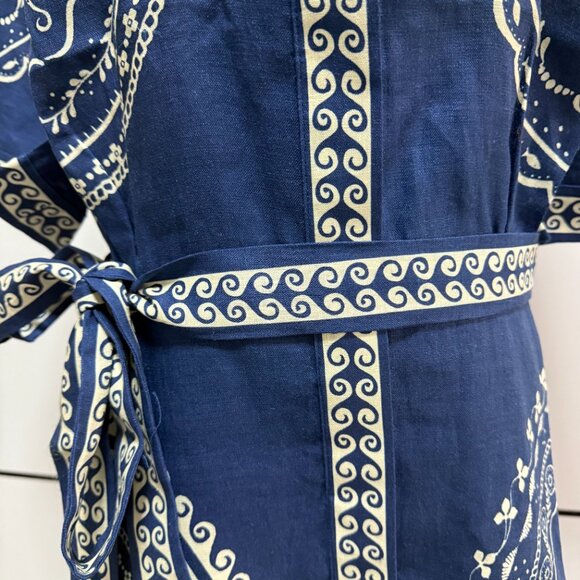 Alemais Oceane Blue and White Mini Dress - Picture 9 of 11